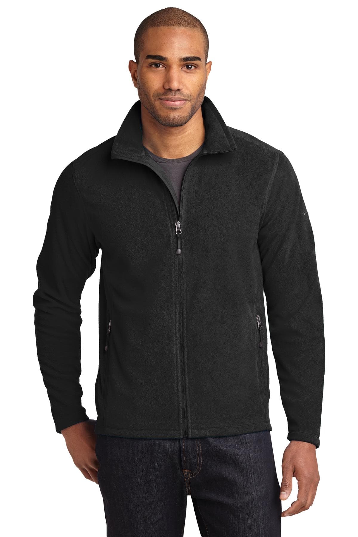 Eddie Bauer ® Full-Zip Microfleece Jacket — Black