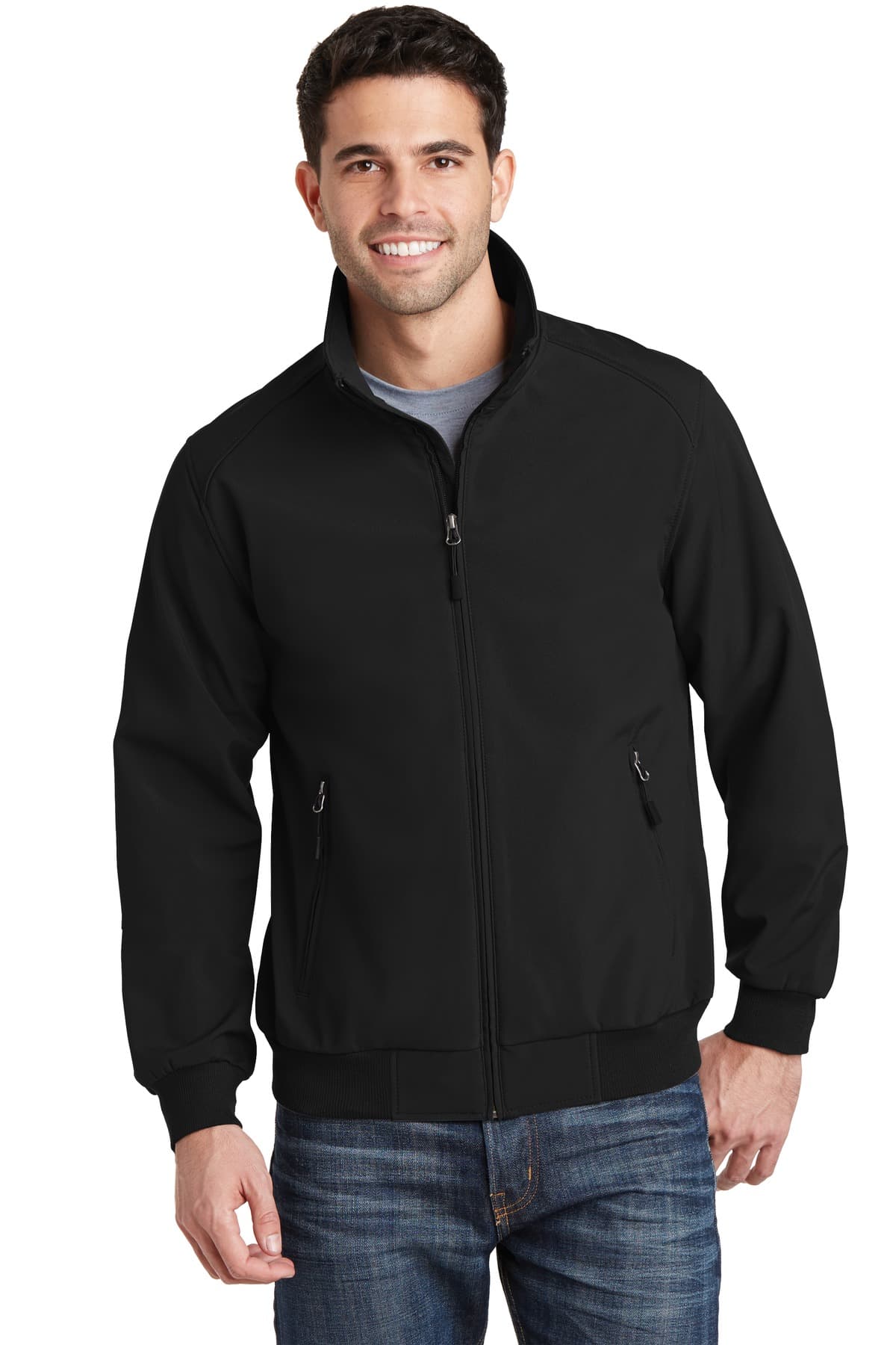 Port Authority ® Soft Shell Bomber Jacket — Black