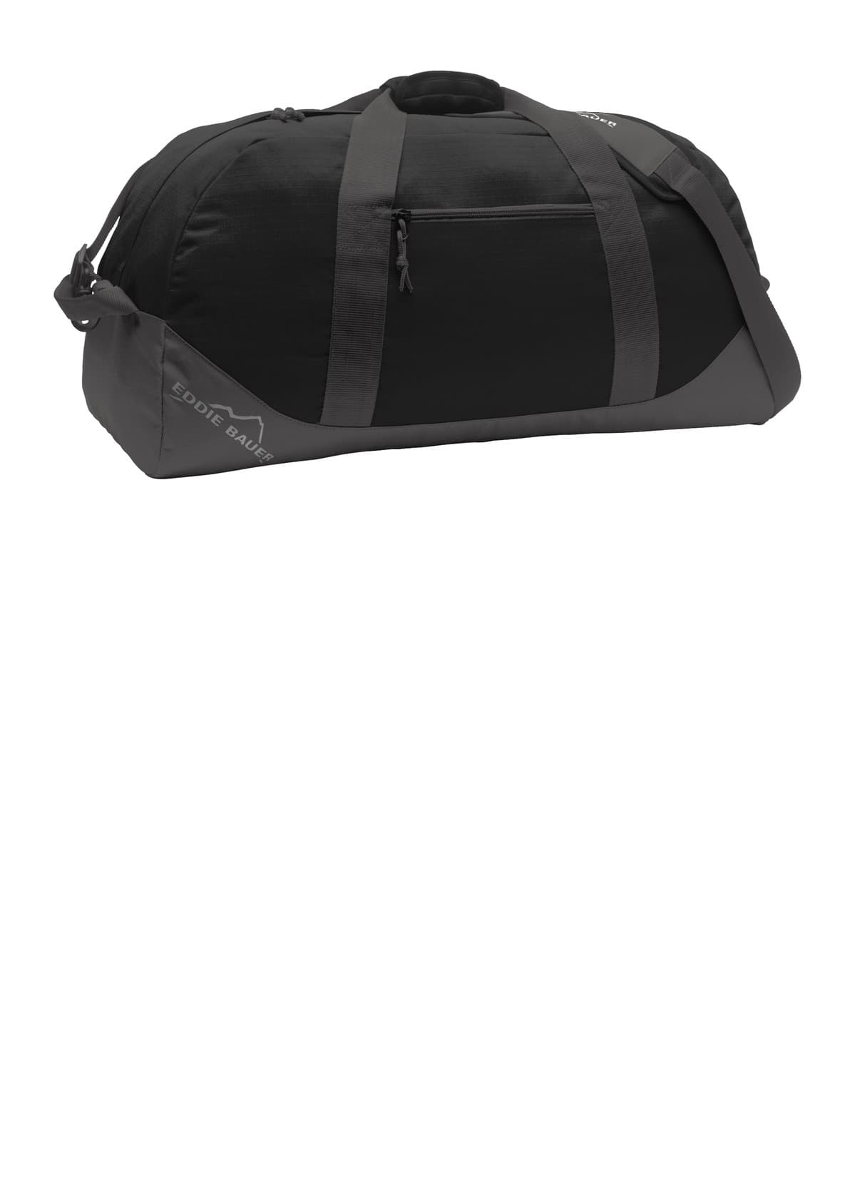 Eddie Bauer ® Large Ripstop Duffel — Black/ Grey Steel