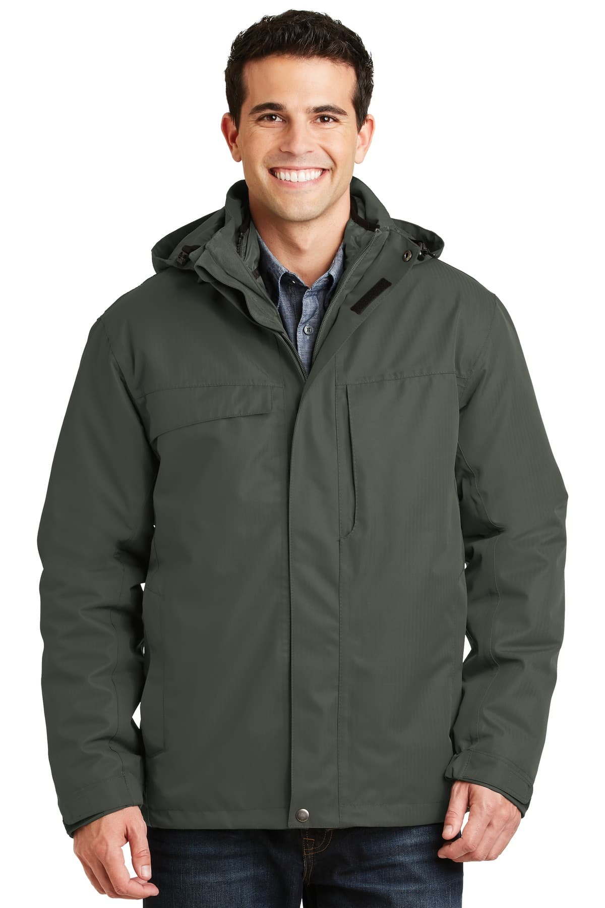 Port Authority ® Herringbone 3-in-1 Parka — Spruce Green