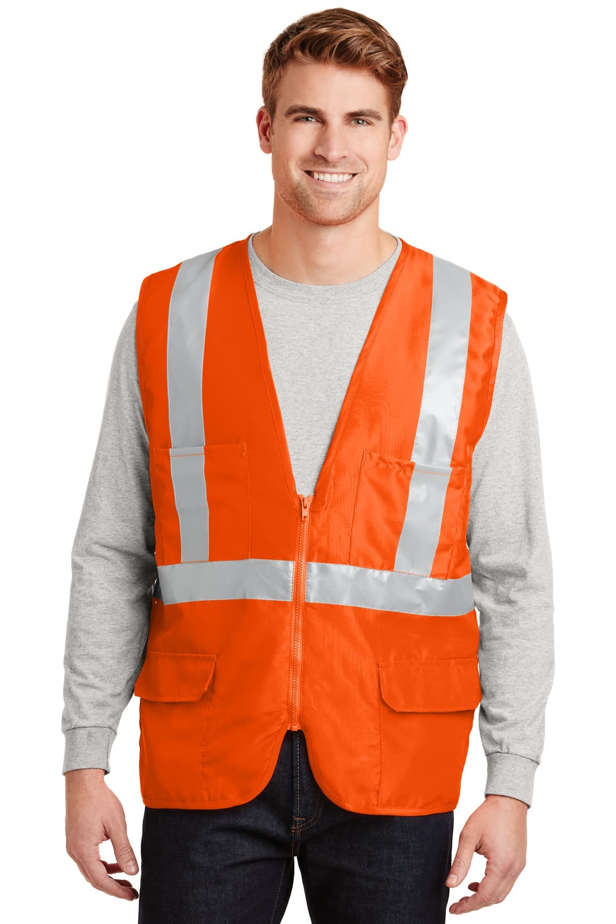 CornerStone ® - ANSI 107 Class 2 Mesh Back Safety Vest — Safety Orange