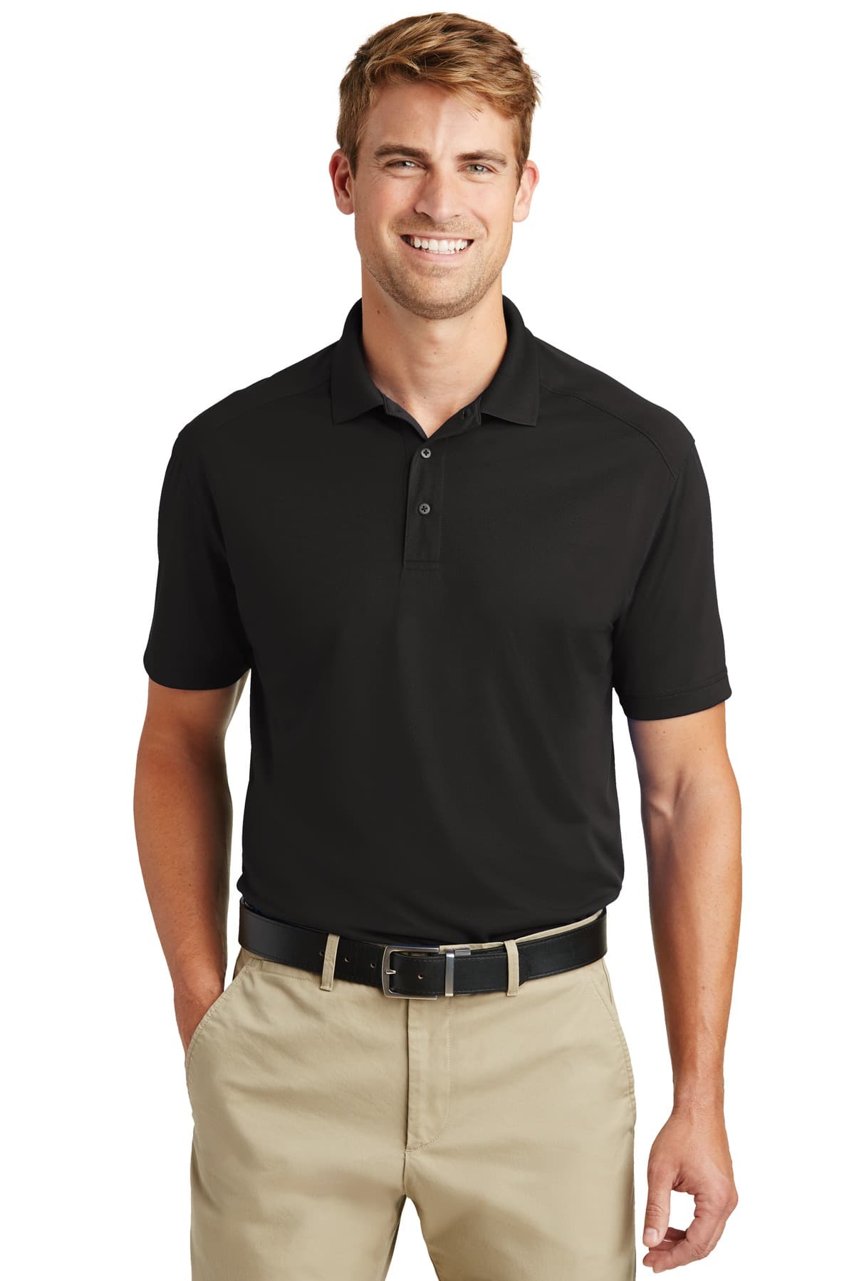 CornerStone ® Select Lightweight Snag-Proof Polo — Black