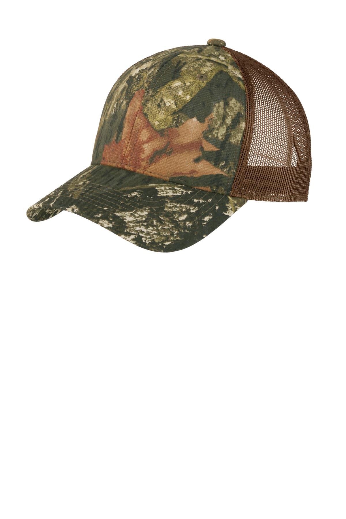 Port Authority ® Structured Camouflage Mesh Back Cap — Mossy Oak New Break-Up/ Brown