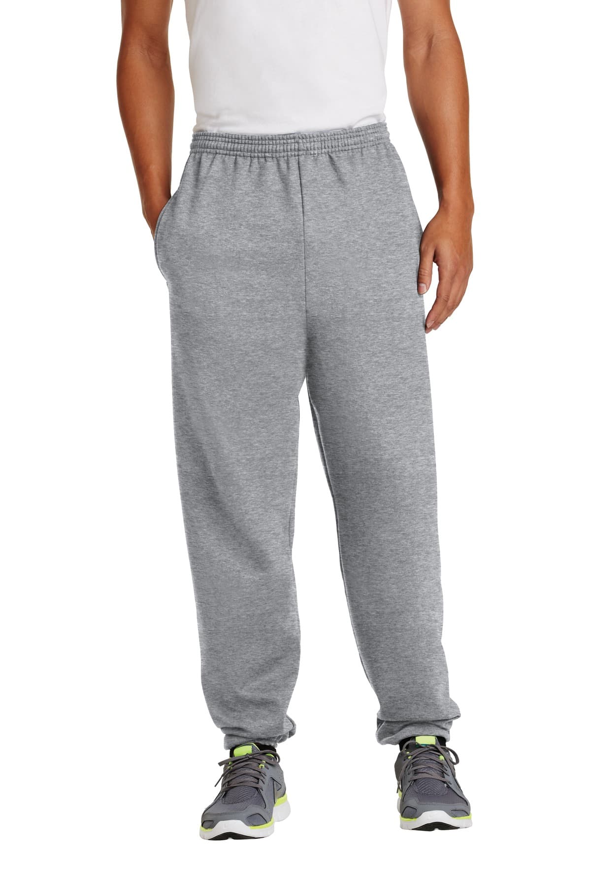 Port & Co  Essential Fleece Sweatpant with Pockets — Athletic Heather