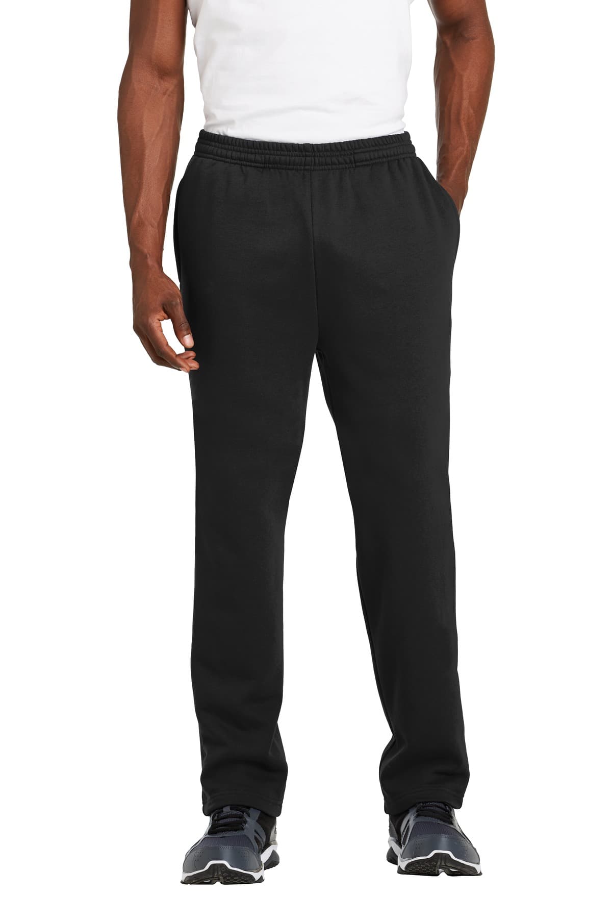 Sport-Tek ® Open Bottom Sweatpant — Black