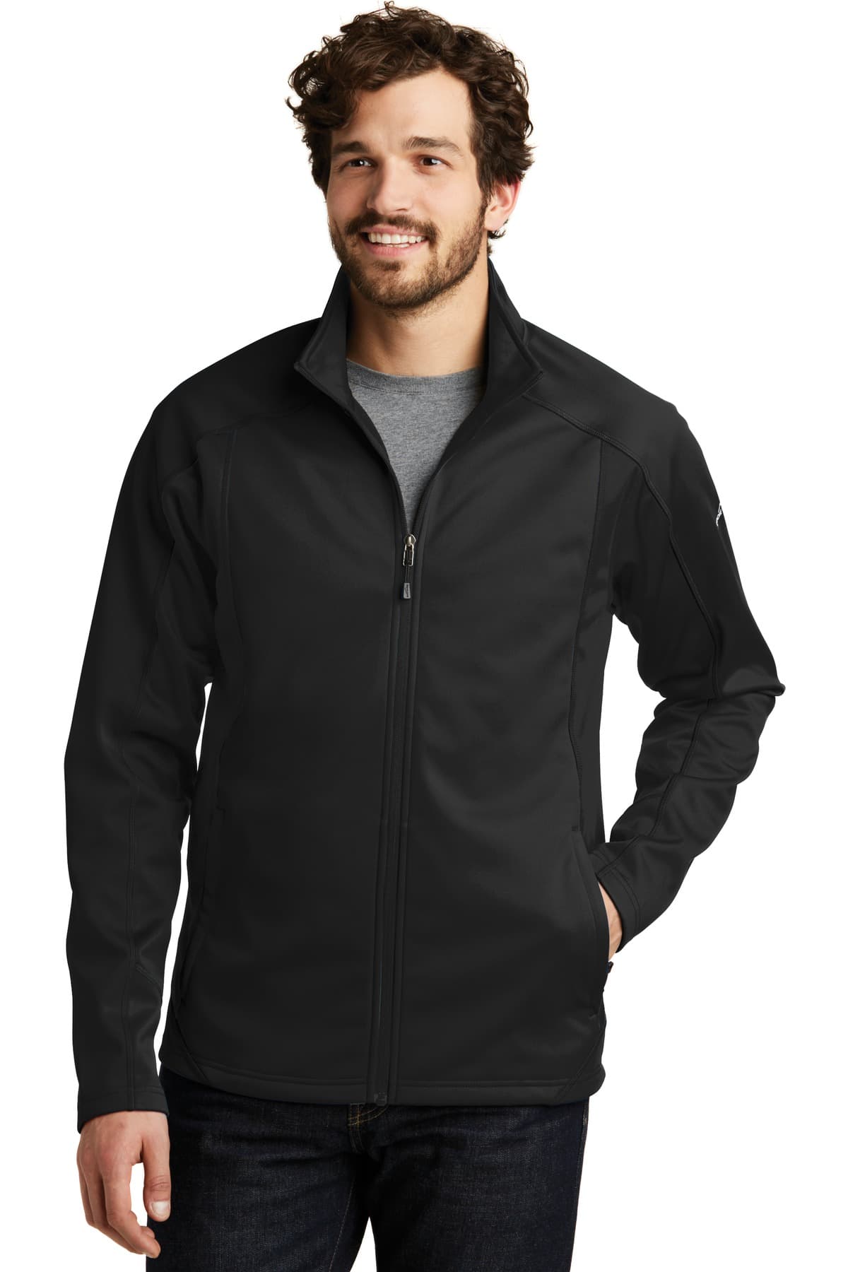 Eddie Bauer ® Trail Soft Shell Jacket — Black/ Black