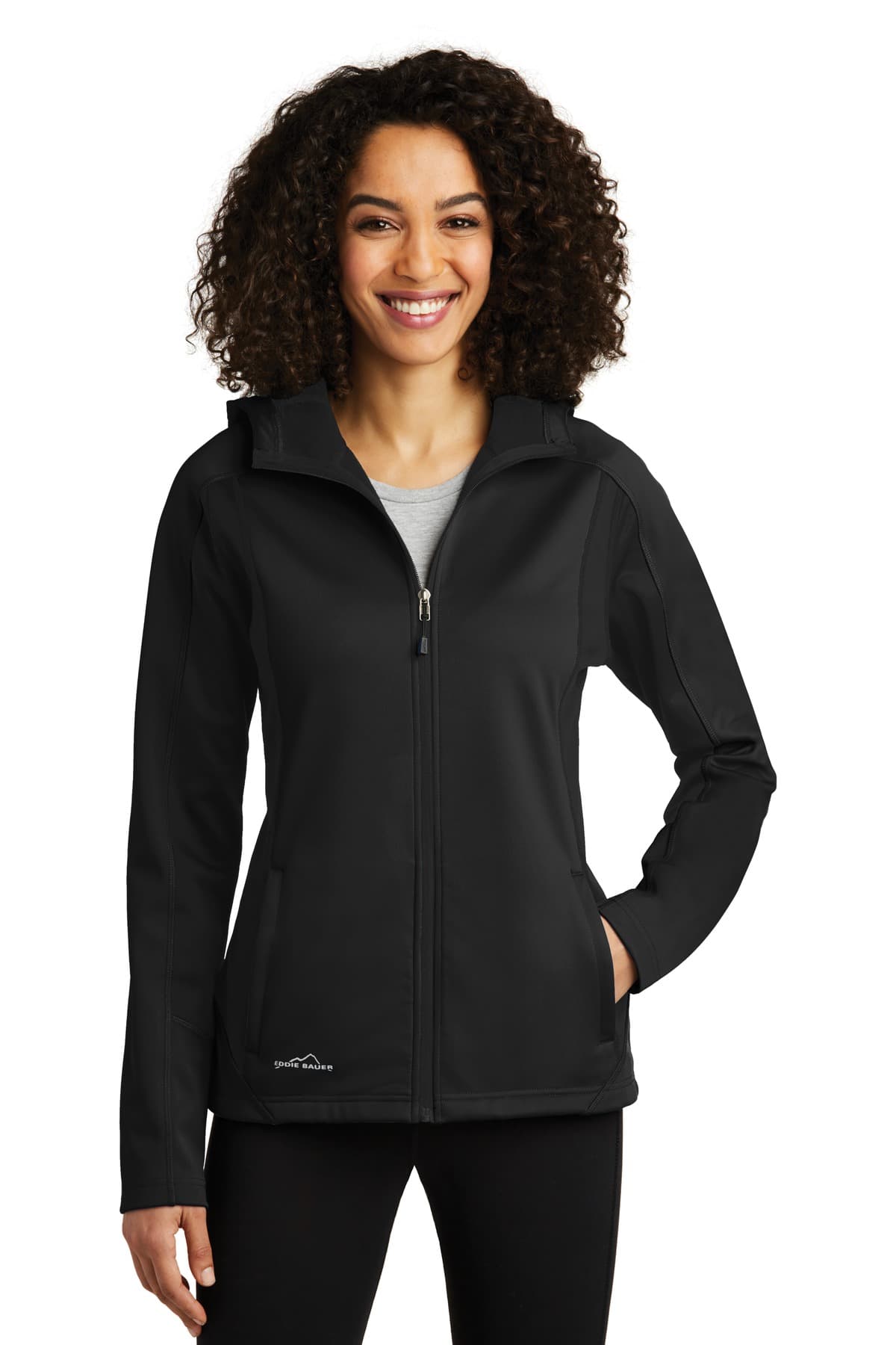 Eddie Bauer ® Women's Trail Soft Shell Jacket — Black/ Black