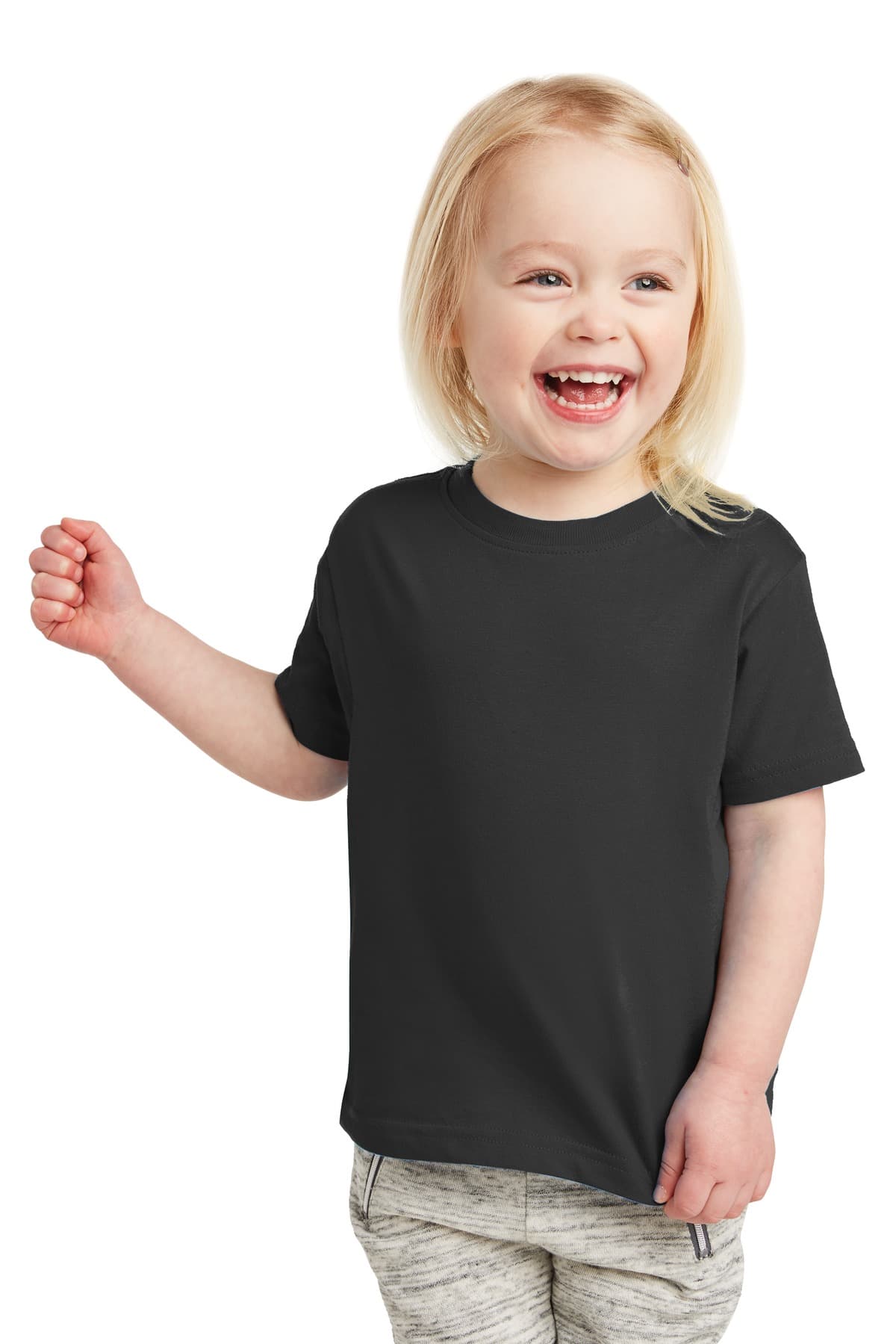 Rabbit Skins  Toddler Fine Jersey Tee — Black