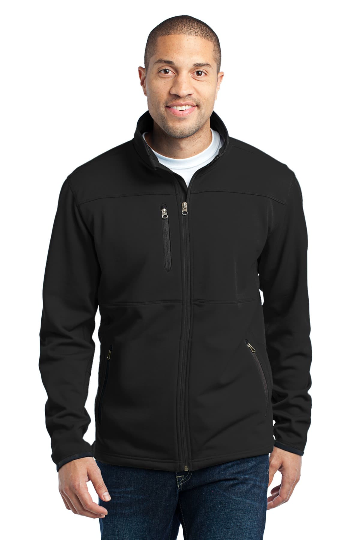 Port Authority ® Pique Fleece Jacket — Black