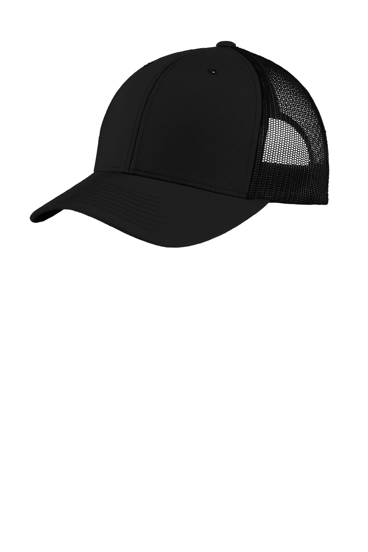 Sport-Tek ® YP Classics ® Retro Trucker Cap — Black/ Black