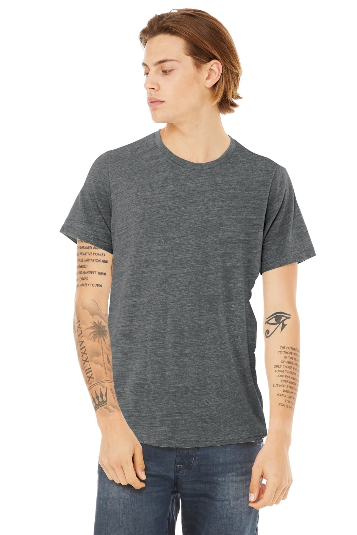 BELLA+CANVAS ® Unisex Poly-Cotton Short Sleeve Tee — Asphalt Slub