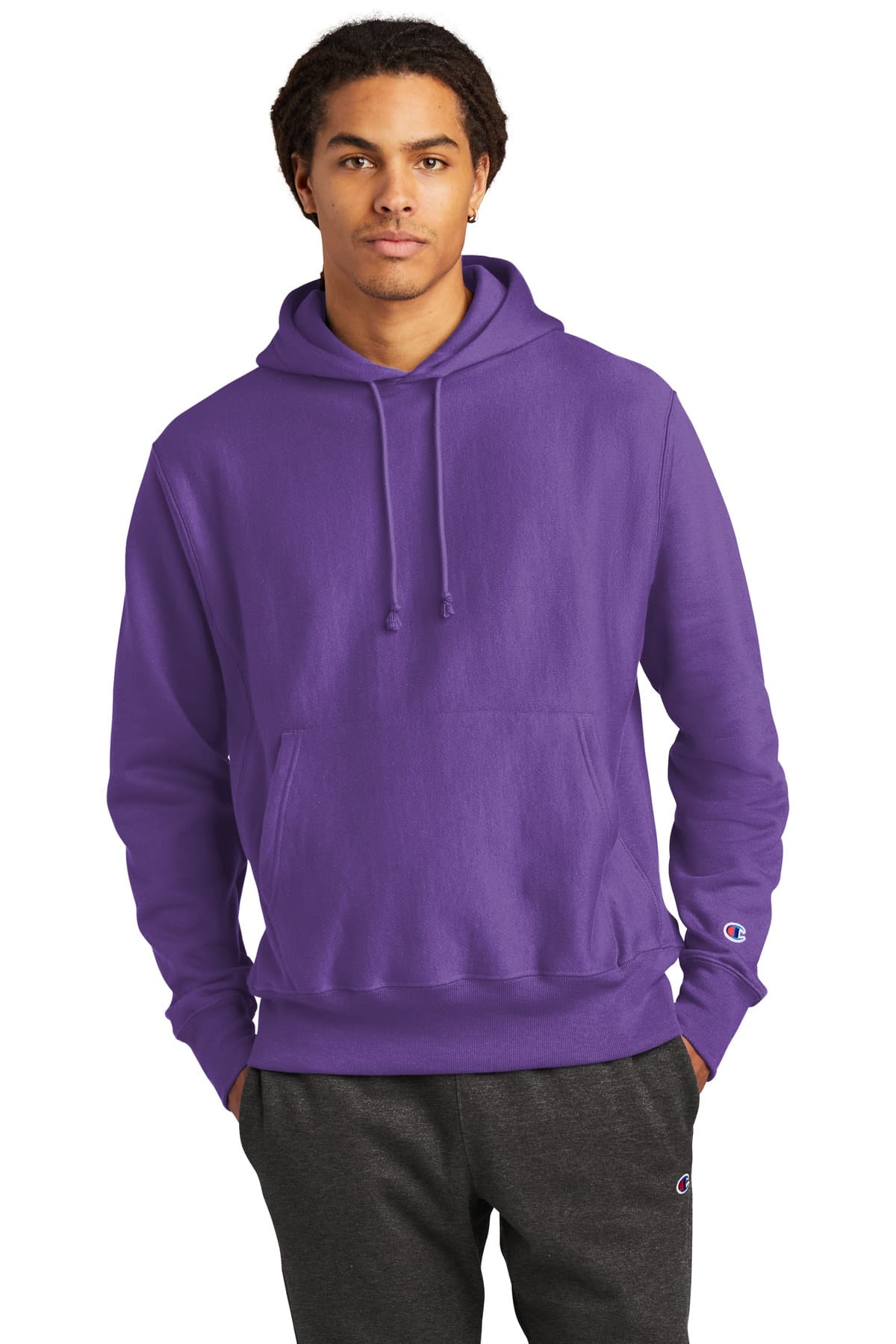 Champion ® Reverse Weave ® Hooded Sweatshirt — Purple