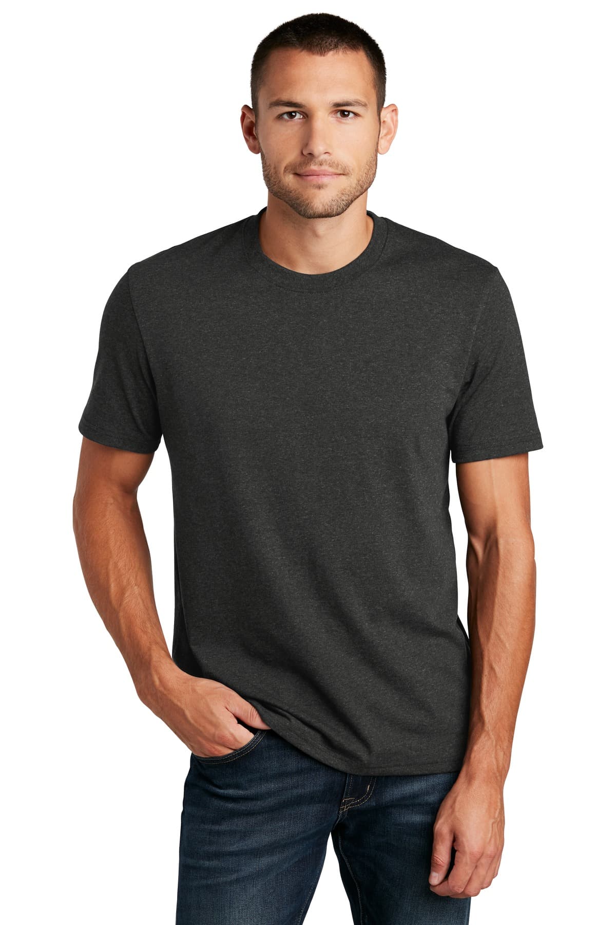 District ® Re-Tee  — Charcoal Heather