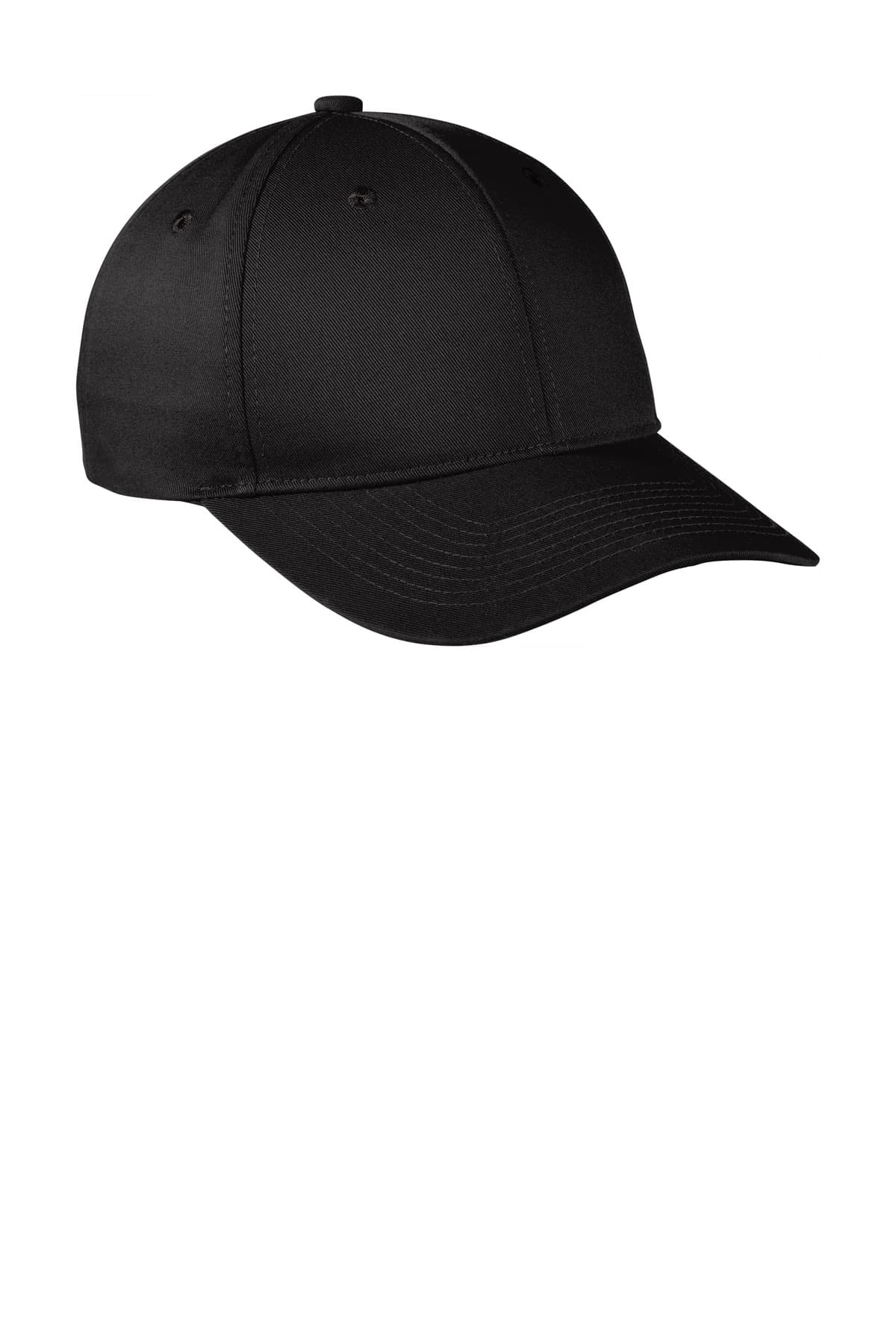 Port Authority ® Snapback Fine Twill Cap — Black