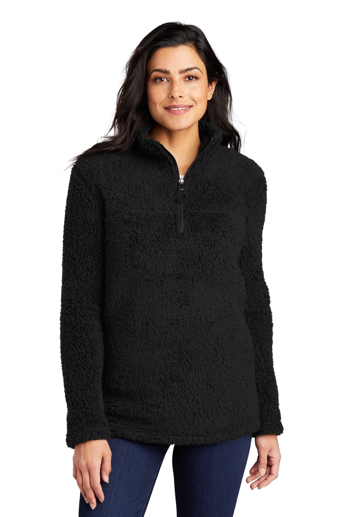 Port Authority ® Women's Cozy 1/4-Zip Fleece — Black