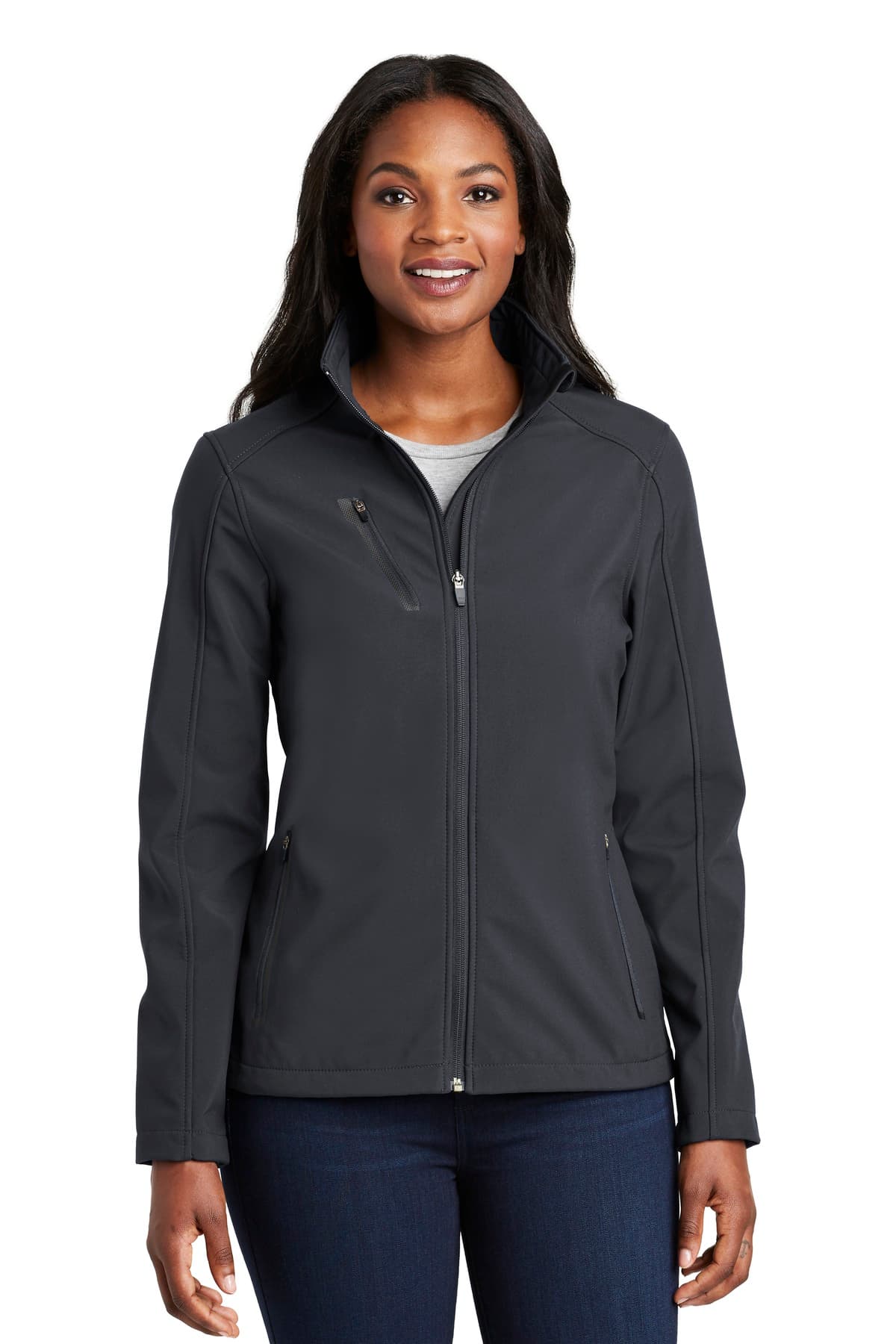 Port Authority ® Women's Welded Soft Shell Jacket — Battleship Grey