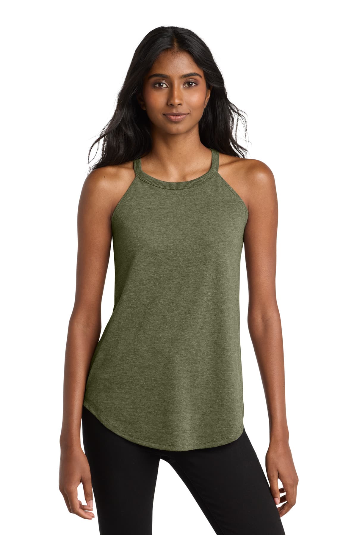 District ® Women's Perfect Tri ® Rocker Tank — Military Green Frost