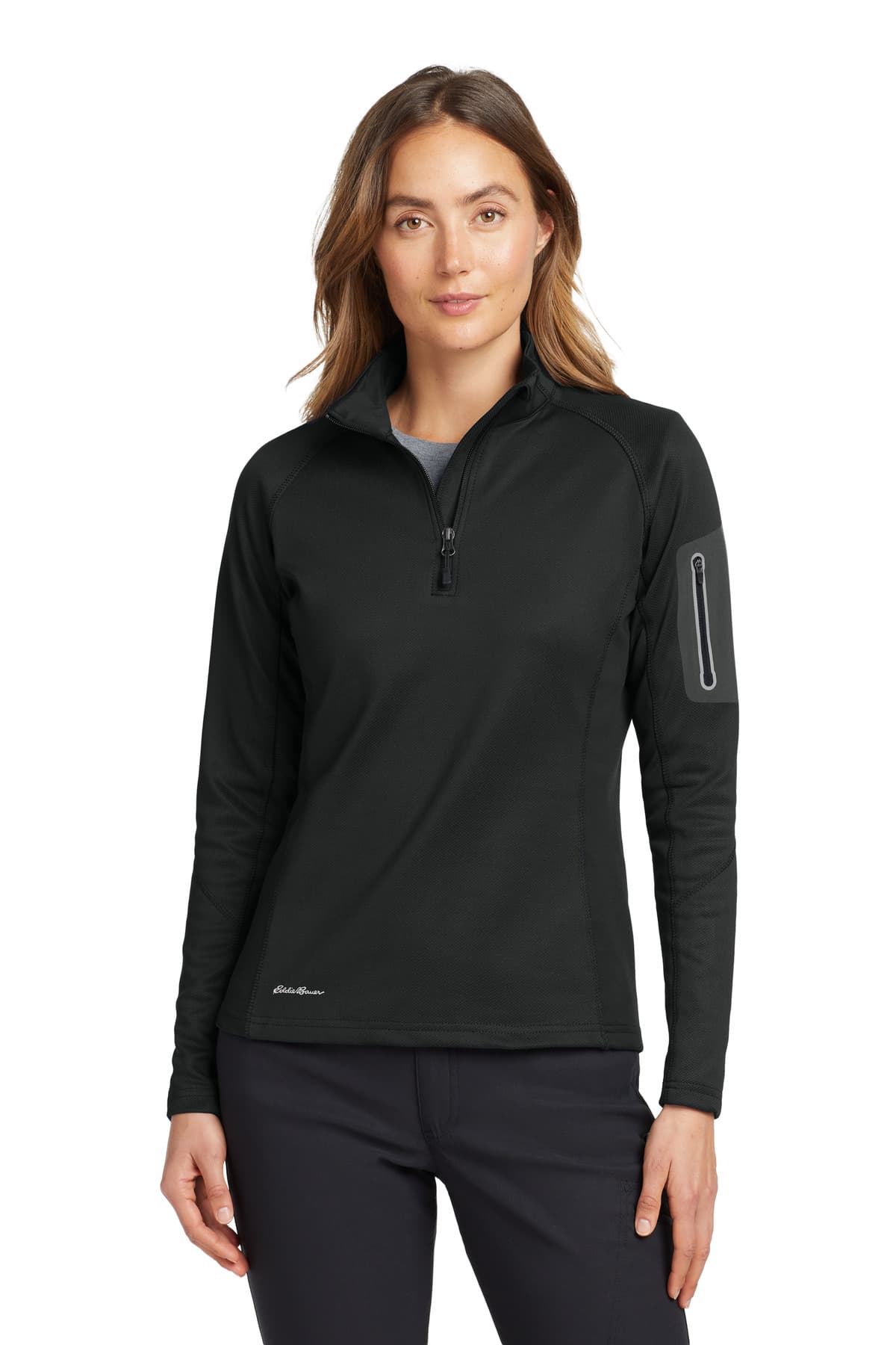 Eddie Bauer ® Women's 1/2-Zip Performance Fleece — Black
