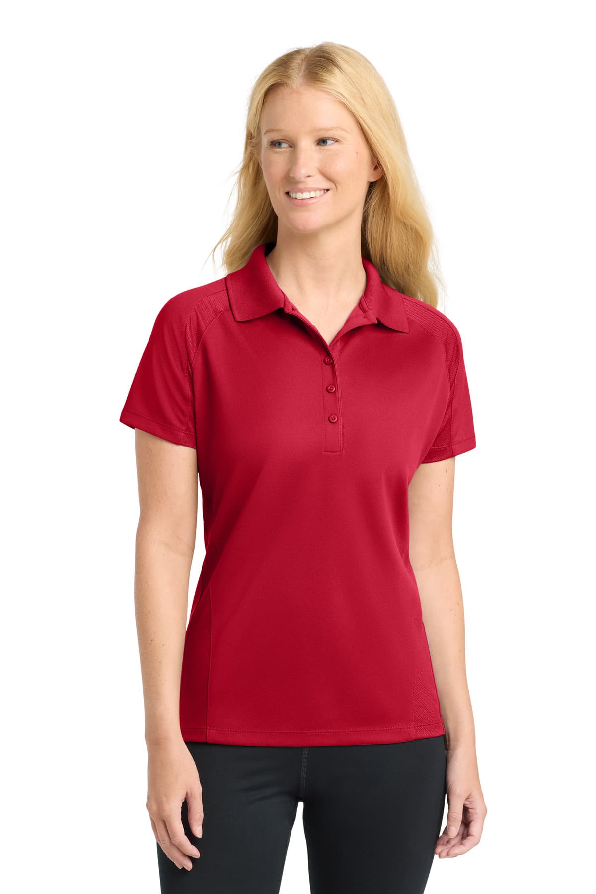 Sport-Tek ® Women's Dri-Mesh ® Pro Polo — Engine Red