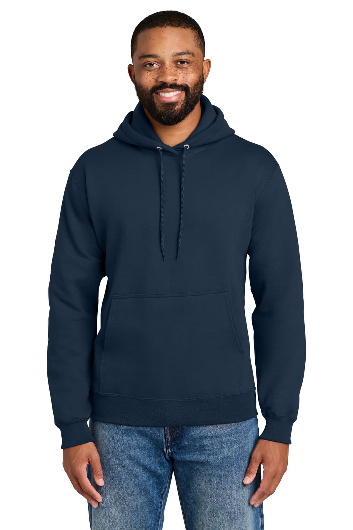 Port & Co  Essential Fleece Pullover Hooded Sweatshirt — Navy