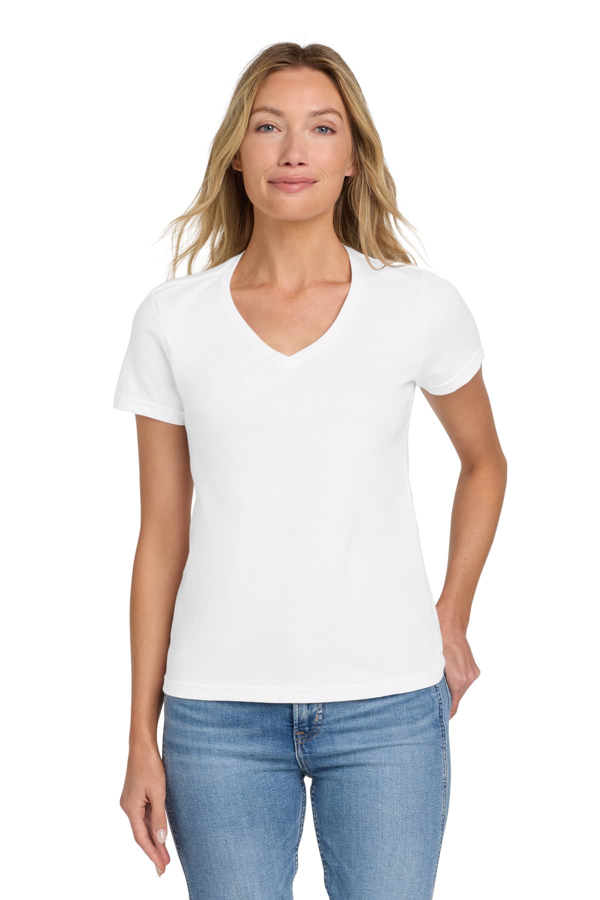 Gildan Softstyle ® Women's Fit V-Neck T-Shirt — White