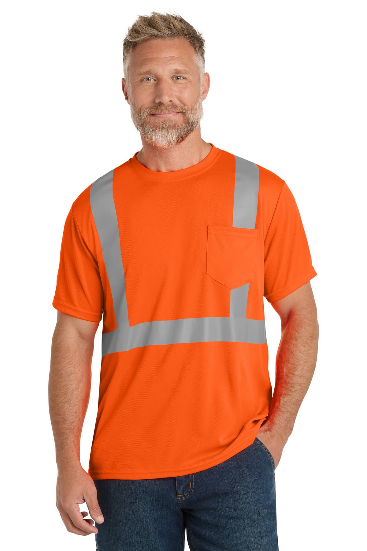 CornerStone ® ANSI 107 Class 2 Mesh Tee — Safety Orange