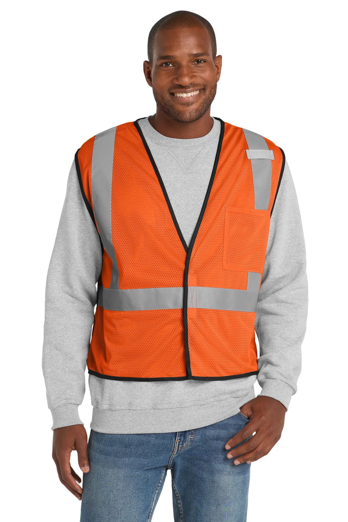 CornerStone ® ANSI 107 Class 2 Economy Mesh One-Pocket Vest