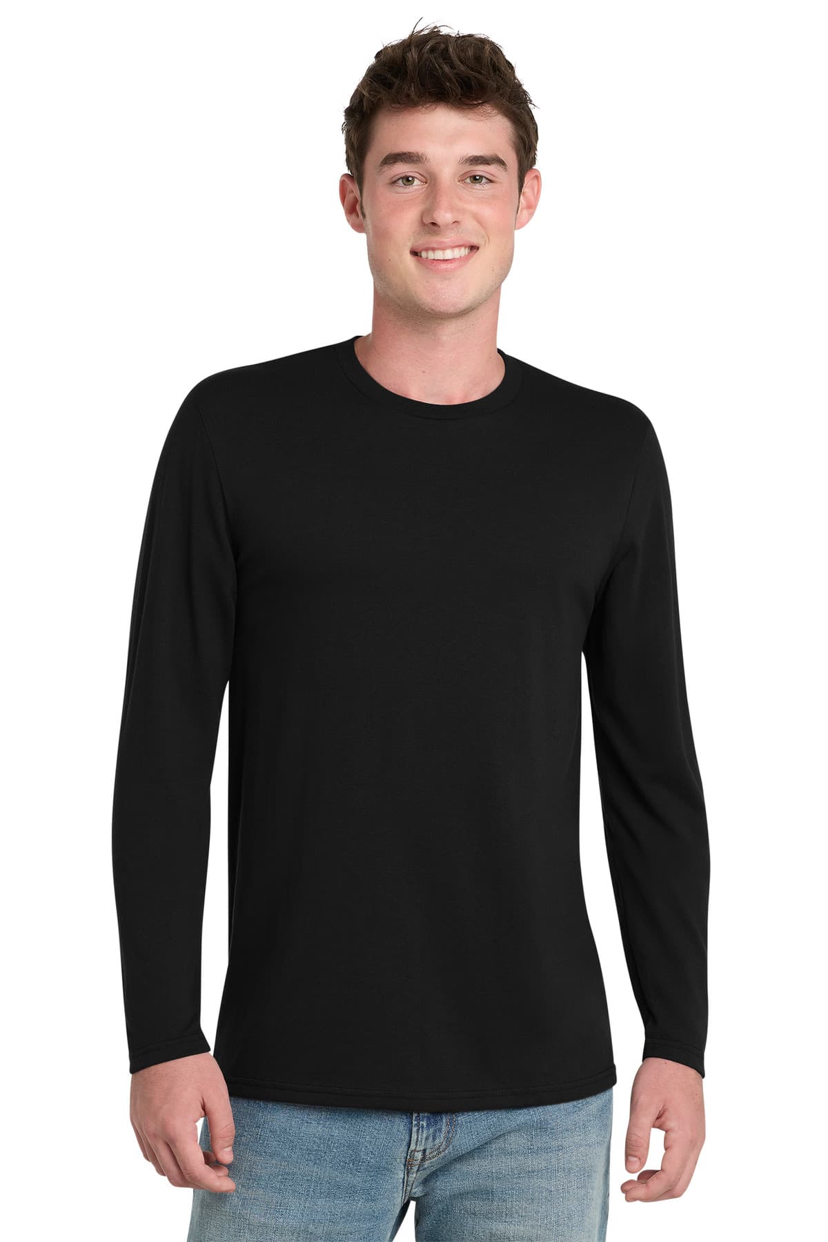 Port & Co  Tri-Blend Long Sleeve Tee — Black