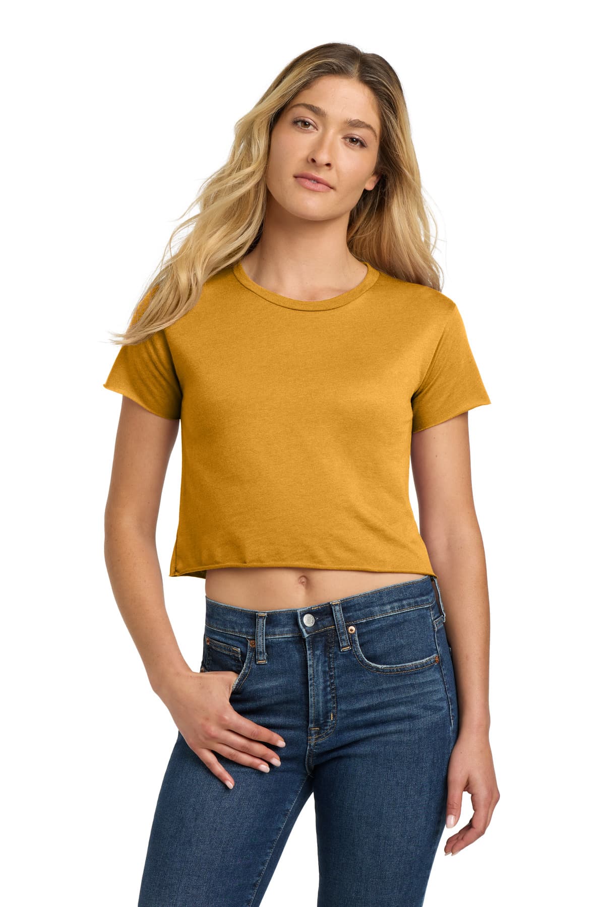 Next Level Apparel ® Women's Festival Cali Crop Tee — Antique Gold