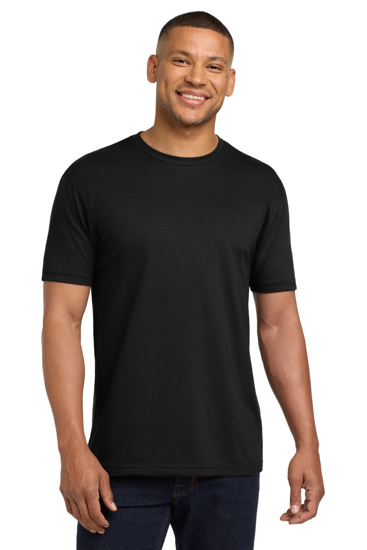 Next Level Apparel ® Adult CVC Sueded Tee — Black