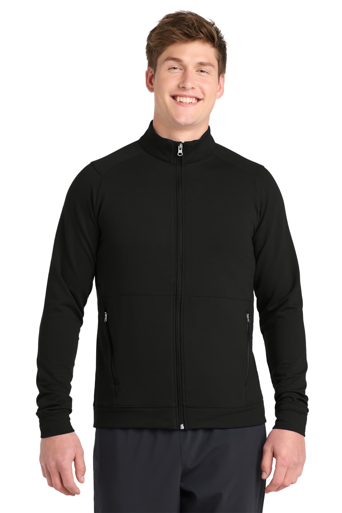 Sport-Tek ® Sport-Wick ® Flex Fleece Full-Zip — Black