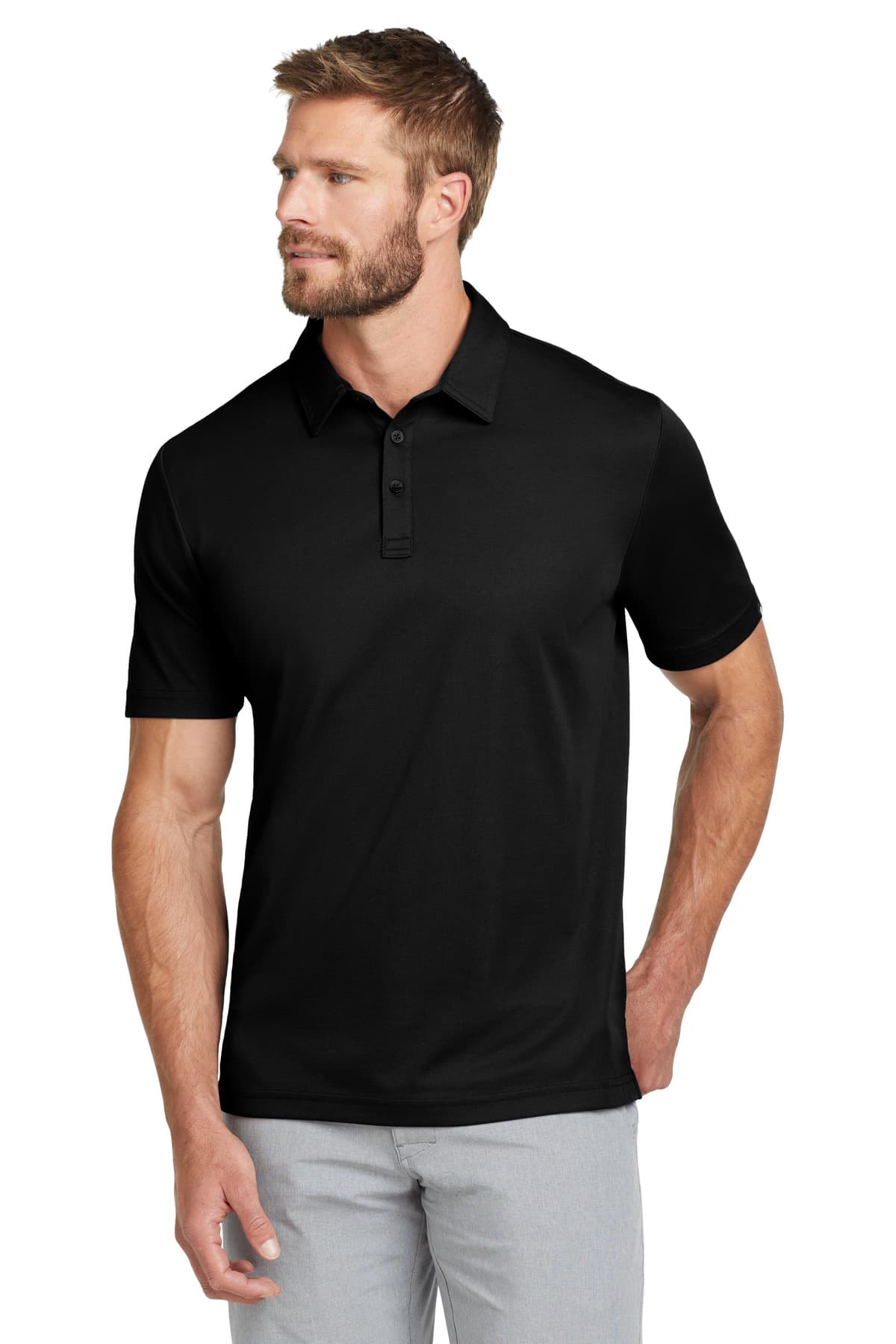 TravisMathew Oceanside Solid Polo — Black