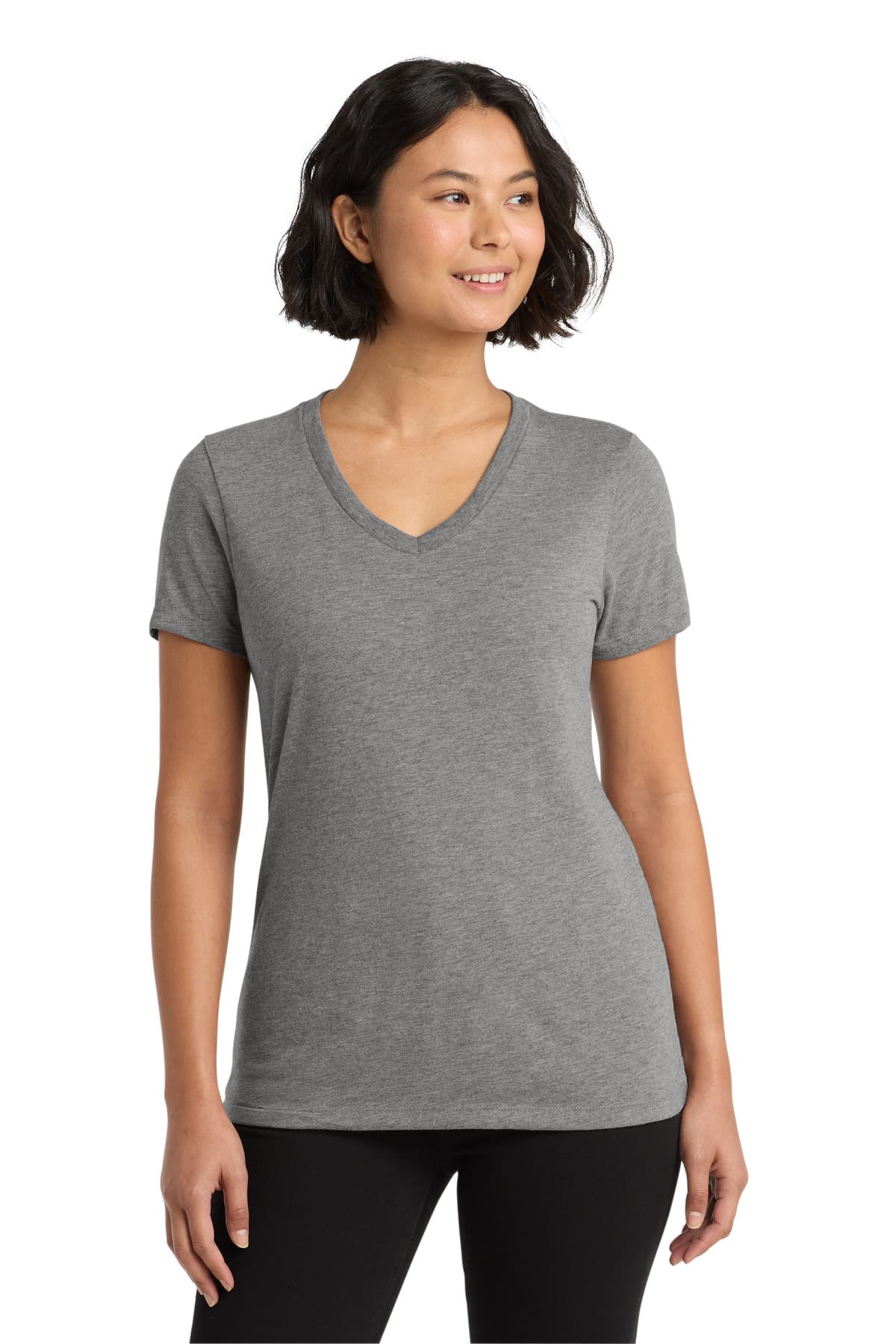 Allmade ® Women's Tri-Blend V-Neck Tee — Aluminum Grey
