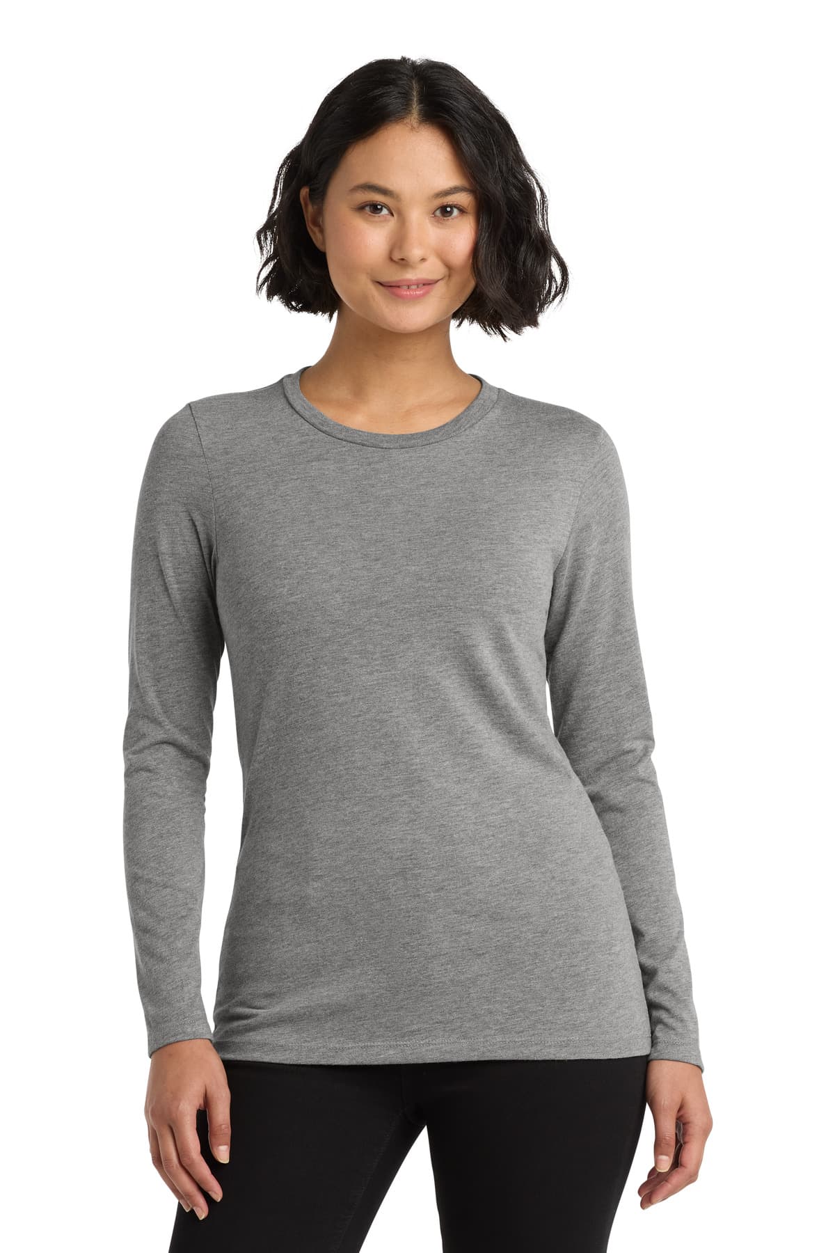 Allmade ® Women's Tri-Blend Long Sleeve Tee — Aluminum Grey