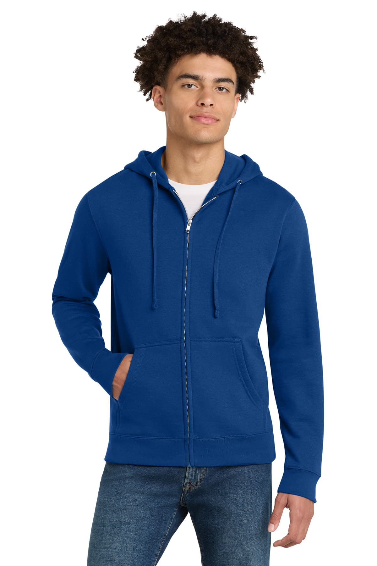 District ® V.I.T.  Fleece Full-Zip Hoodie — Deep Royal