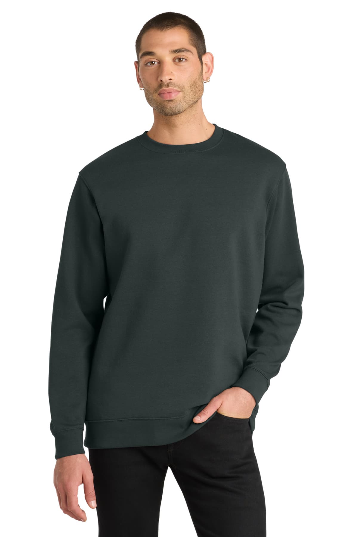 District ® V.I.T.  Fleece Crew — Charcoal