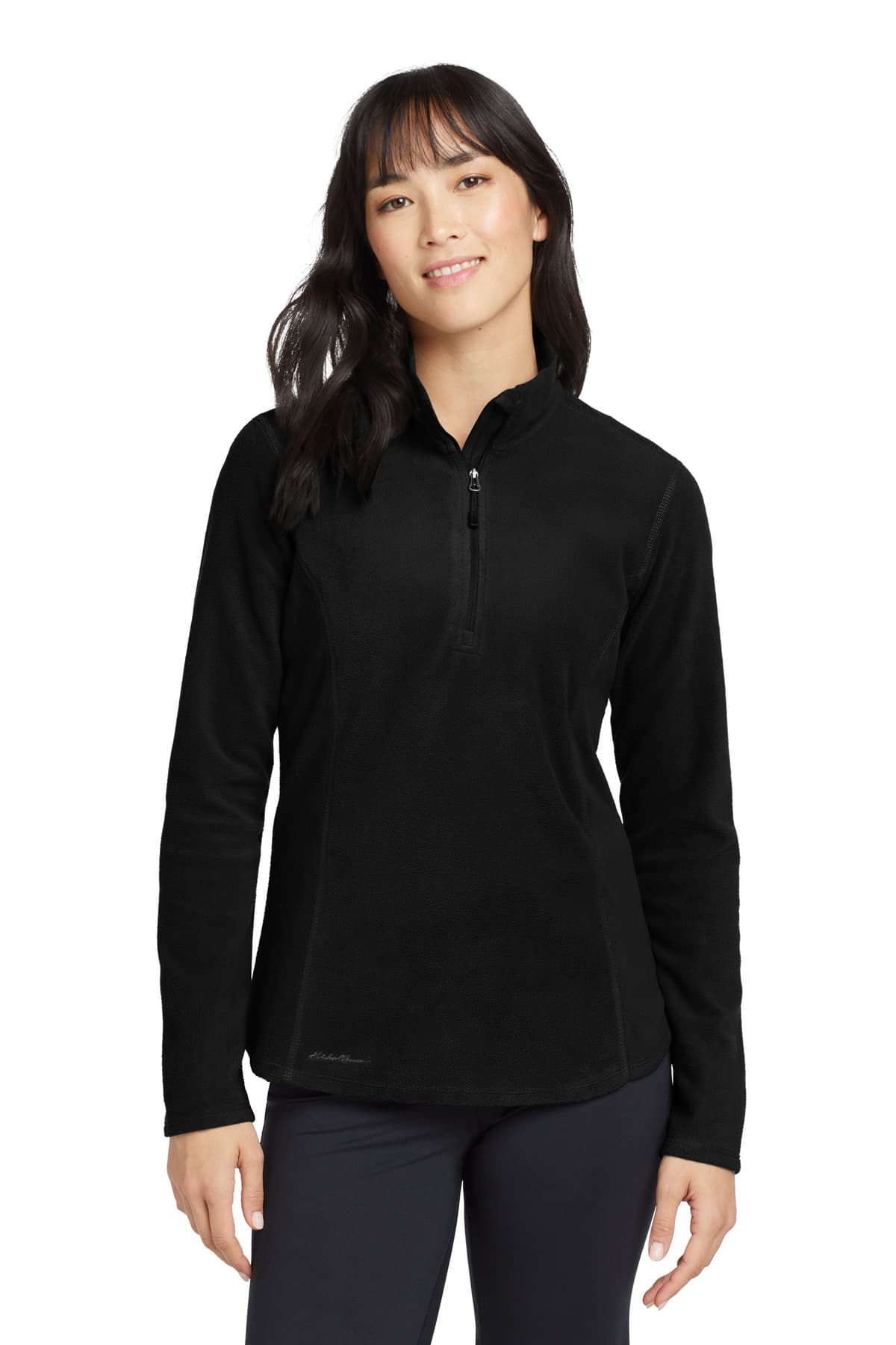 Eddie Bauer ® Women's 1/2-Zip Microfleece Jacket — Black
