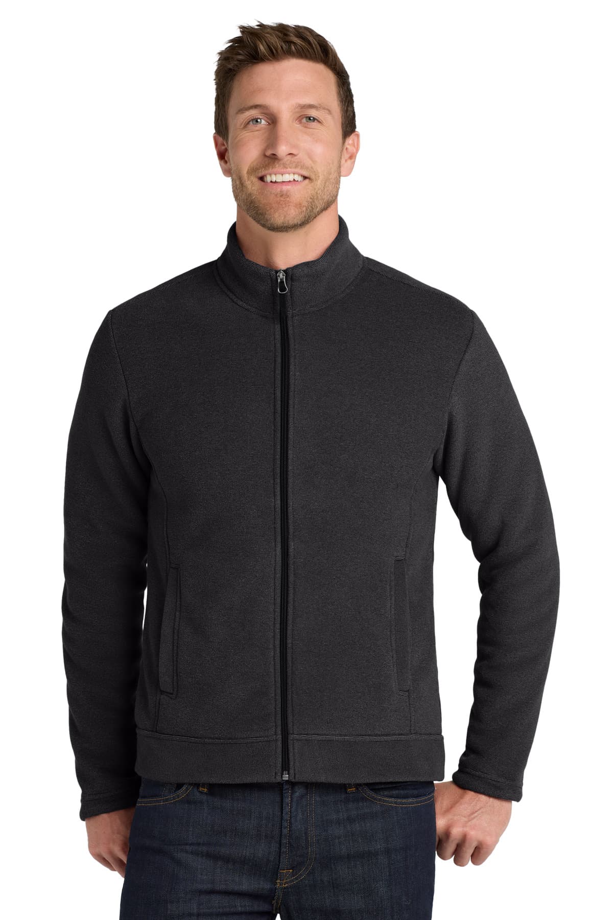 Port Authority ® Ultra Warm Brushed Fleece Jacket — Graphite/ Deep Black