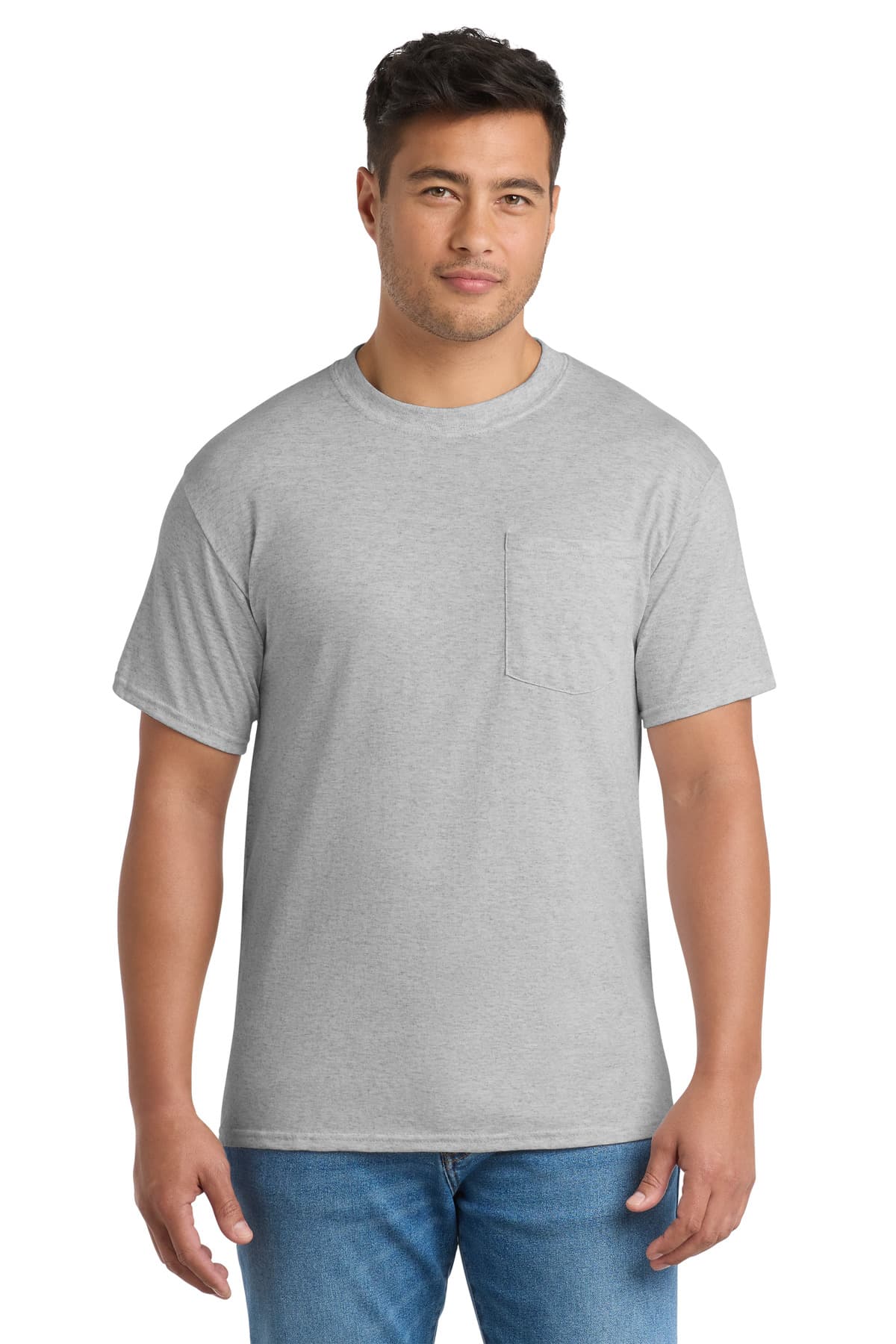Port & Co  Core Blend Pocket Tee — Ash