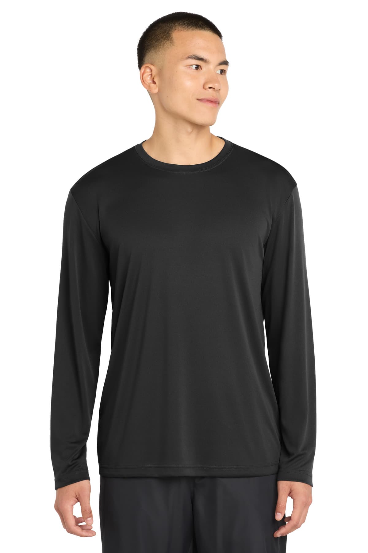 Sport-Tek ® Tall Long Sleeve PosiCharge ® Competitor Tee — Black