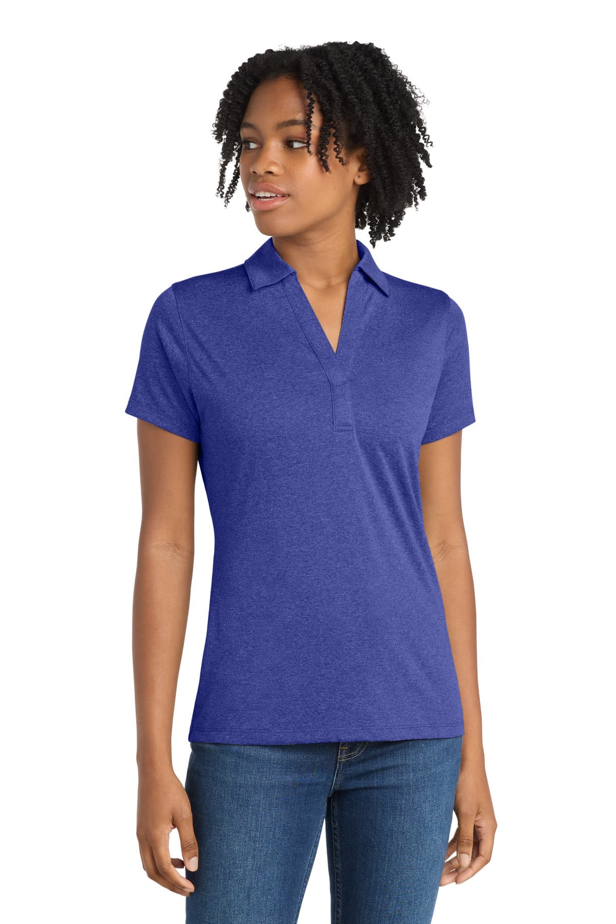 Sport-Tek ® Women's Heather Contender Polo — Cobalt Heather