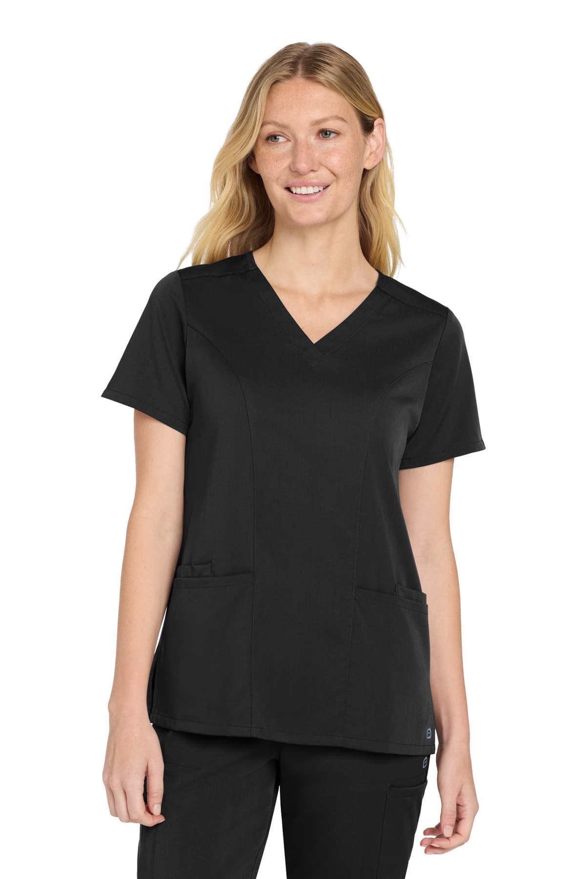 Wink ® Women's Premiere Flex  V-Neck Top — Black