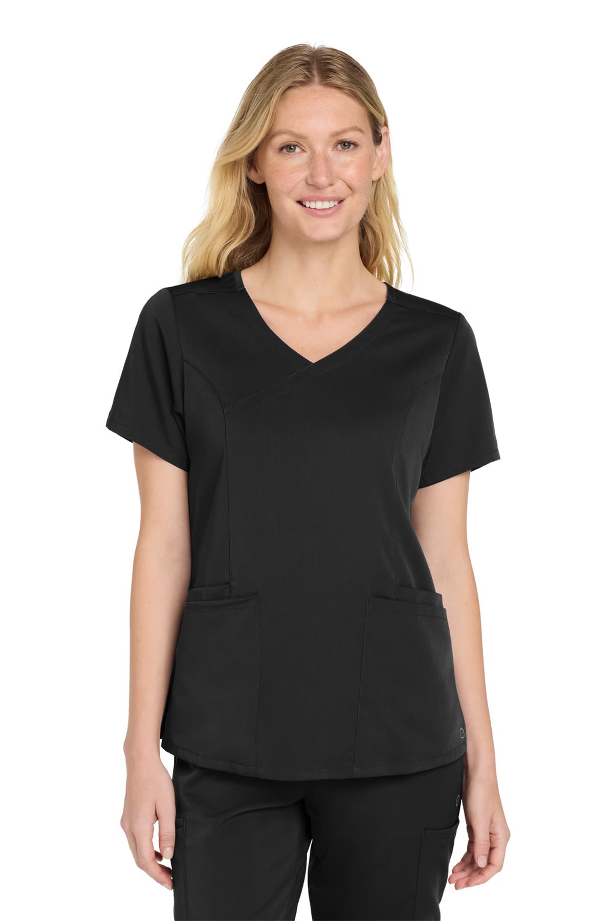 Wink ® Women's Premiere Flex  Mock Wrap Top — Black
