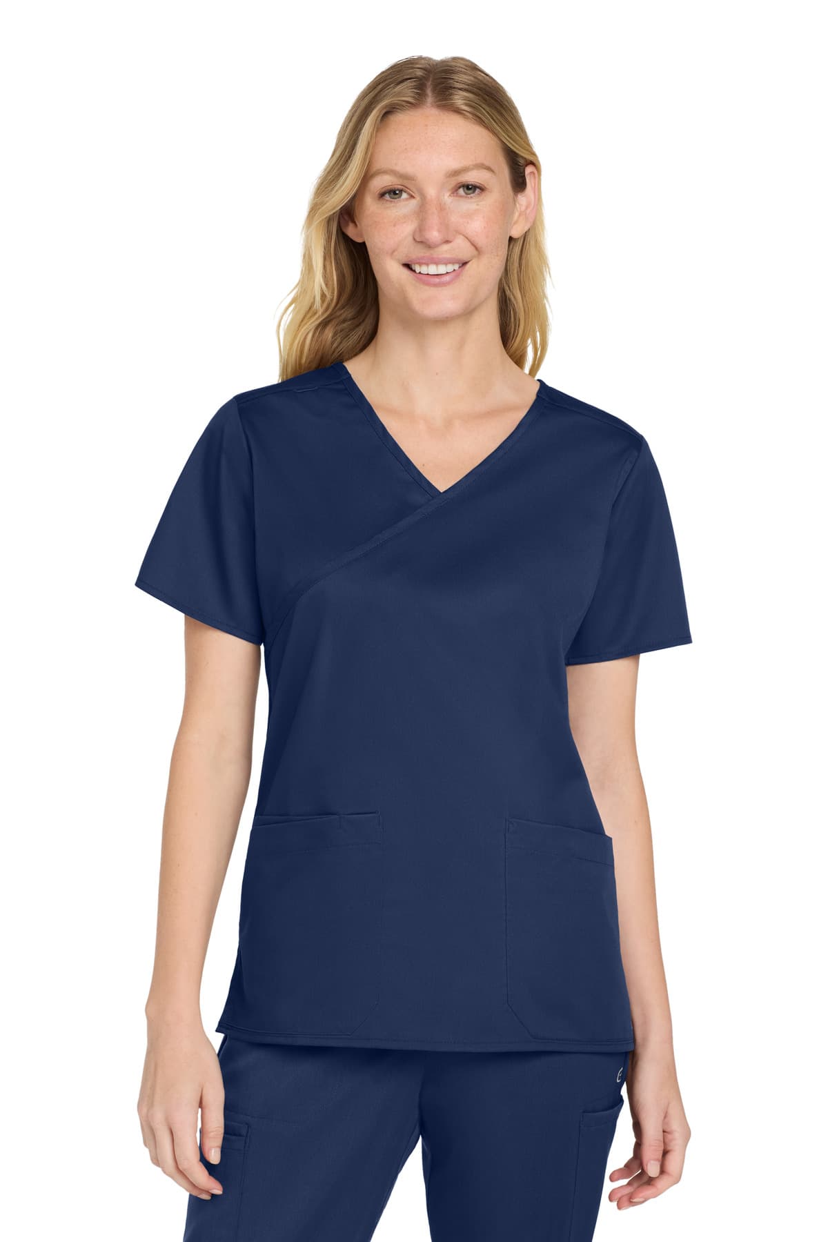 Wink ® Women's WorkFlex  Mock Wrap Top — Navy