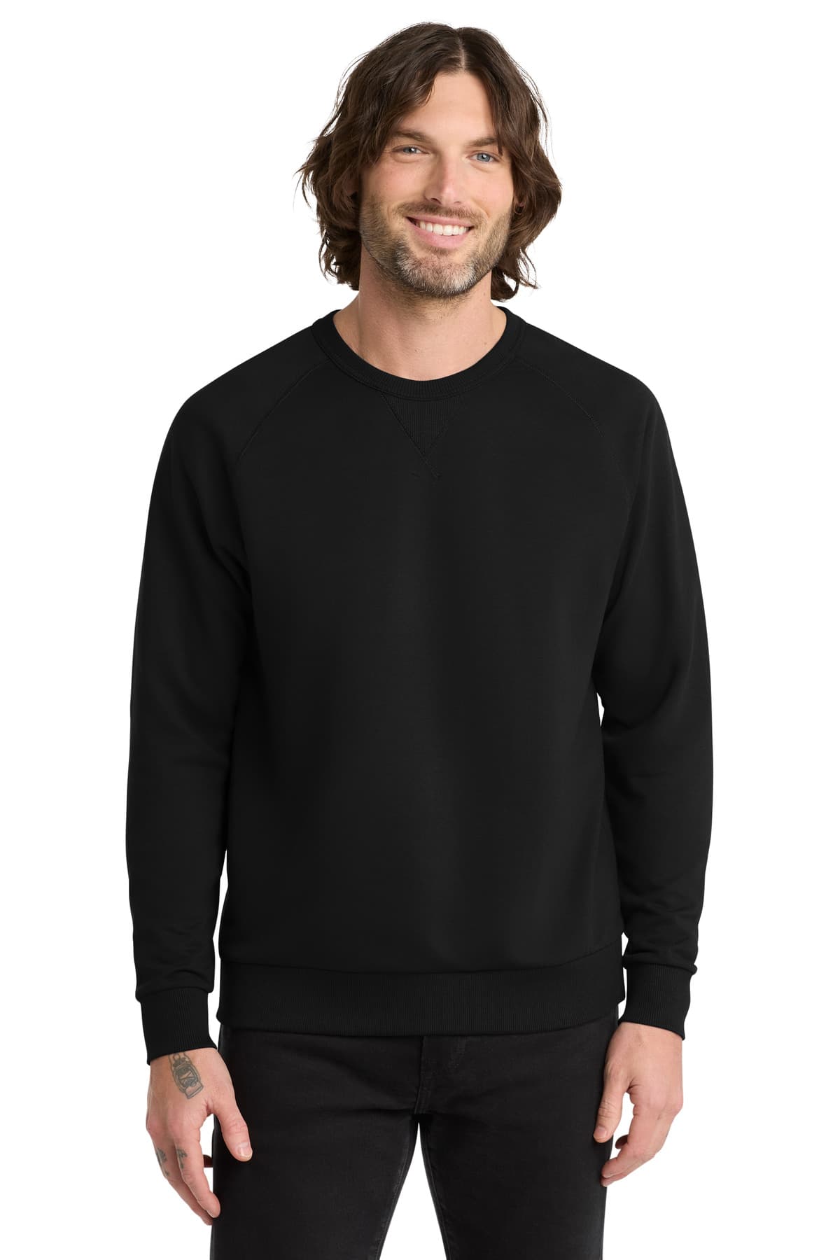 Allmade ® Unisex Organic French Terry Crewneck Sweatshirt — Deep Black