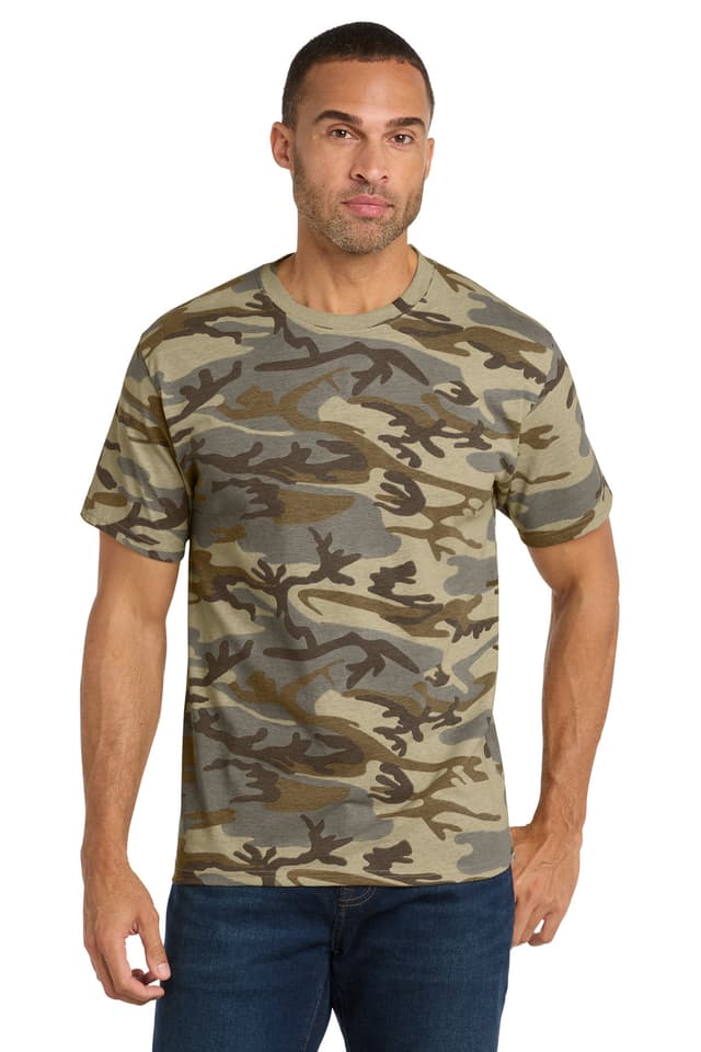 Port & Co  Core Cotton Camo Tee