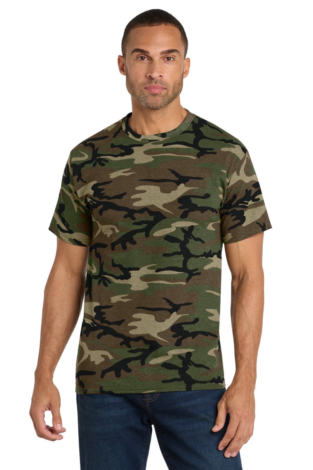 Port & Co  Core Cotton Camo Tee — Military Camo