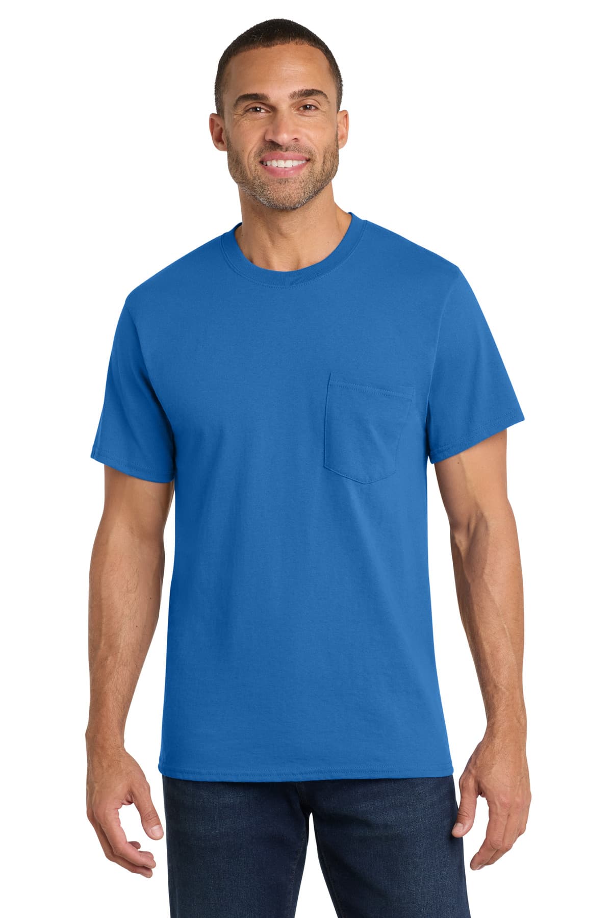 Port & Co  Core Cotton Pocket Tee