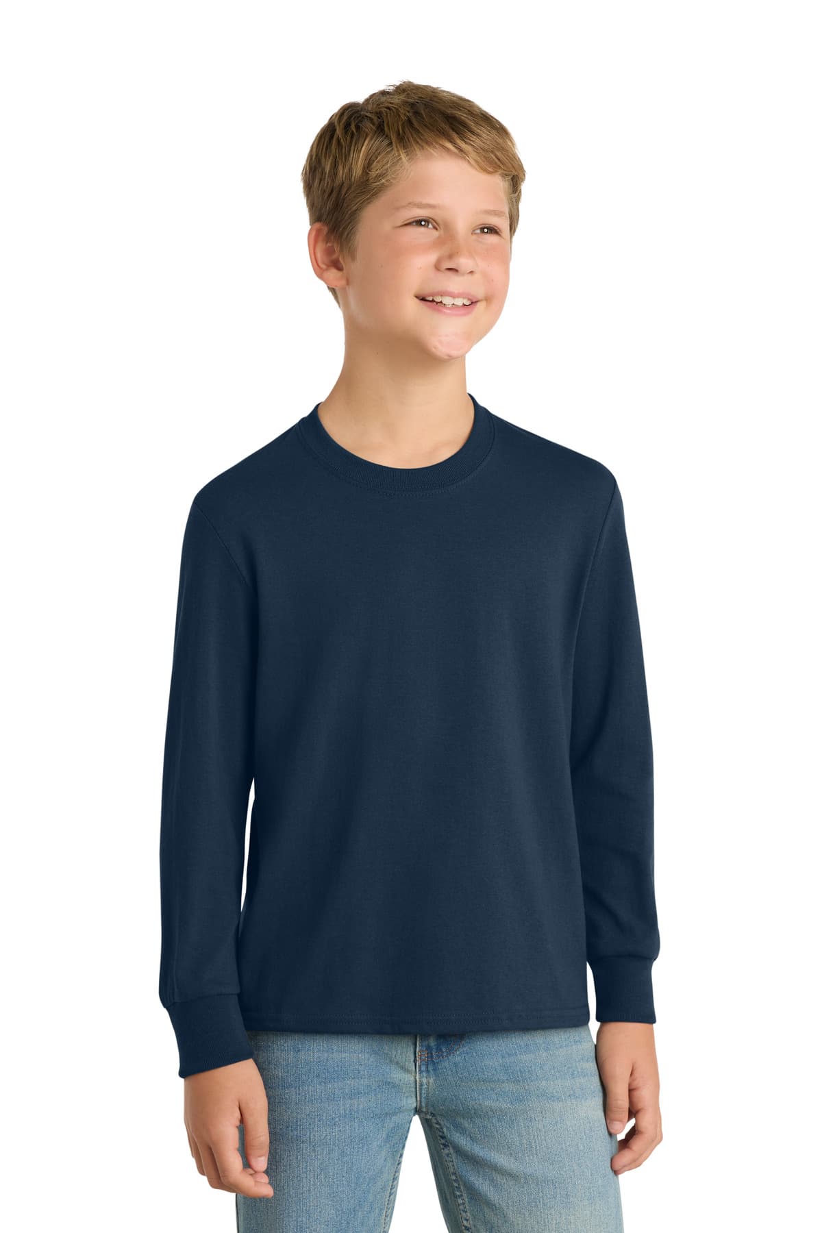 Port & Co  Youth Long Sleeve Core Cotton Tee