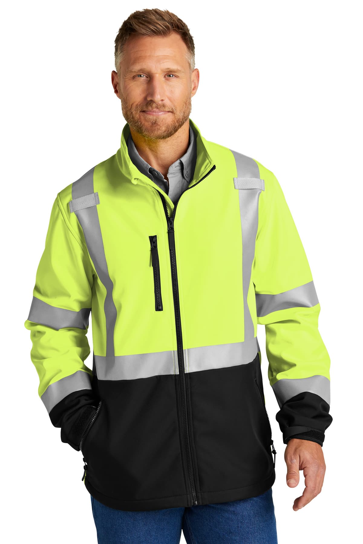 CornerStone ® ANSI 107 Class 3 Soft Shell Jacket — Safety Yellow